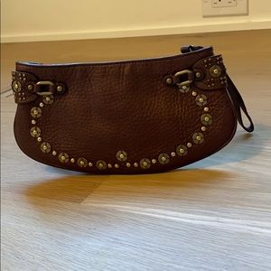 Cole Haan brown wristlet